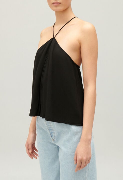 Top bustier liens noir