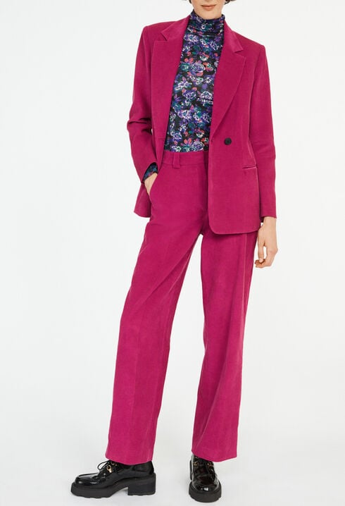 Veste croisé velours