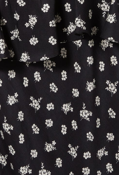 Robe longue volantée