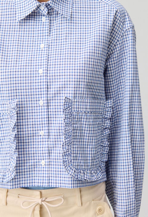 Chemise carreaux poches