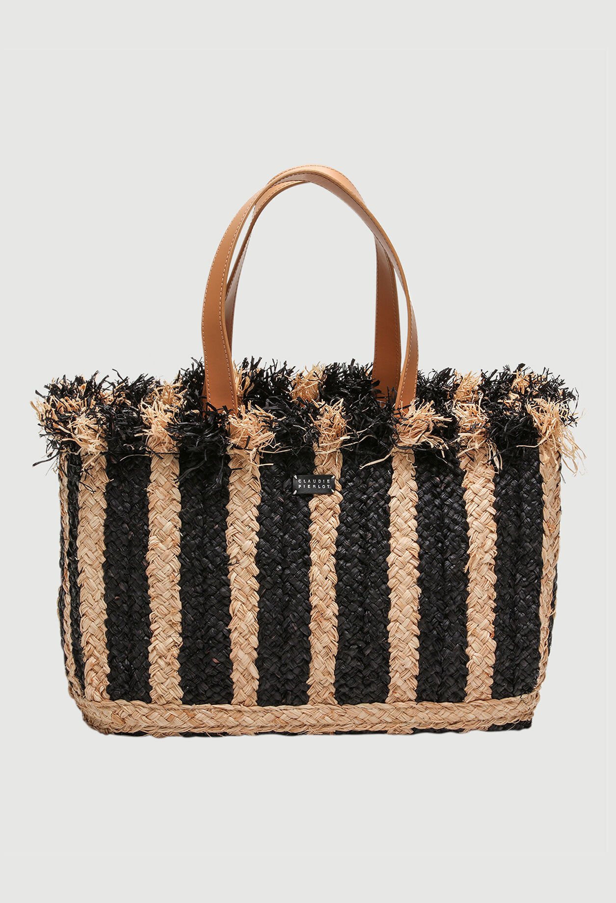 Sac en paille et cuir