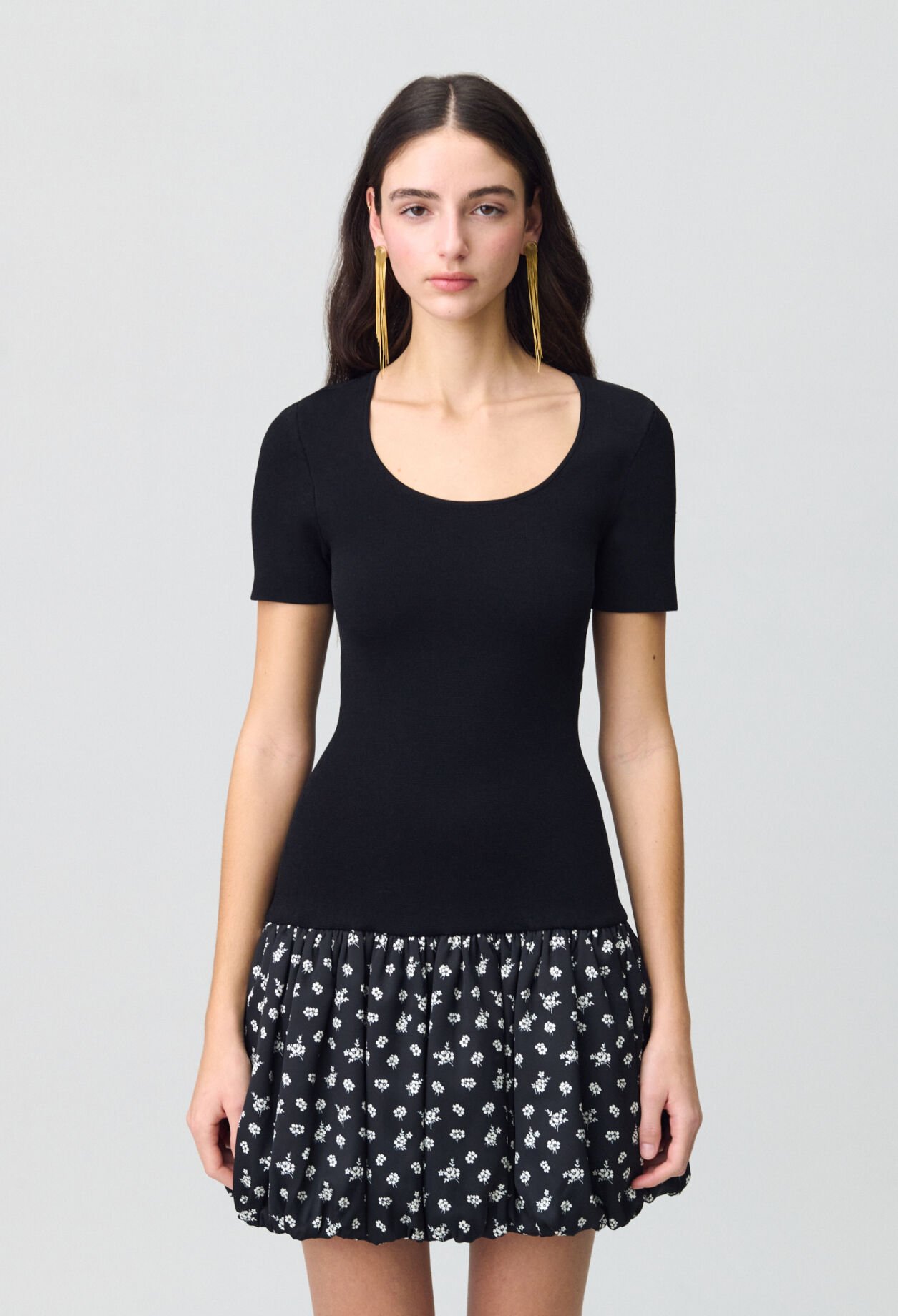 Robe courte boule à pois