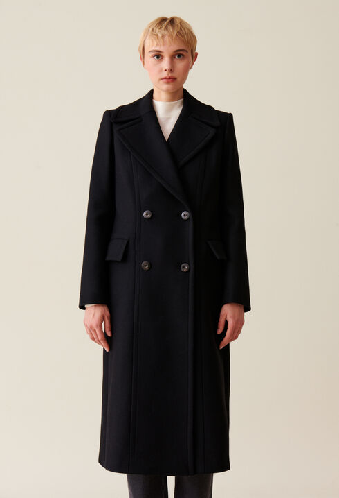 Manteau long croisé