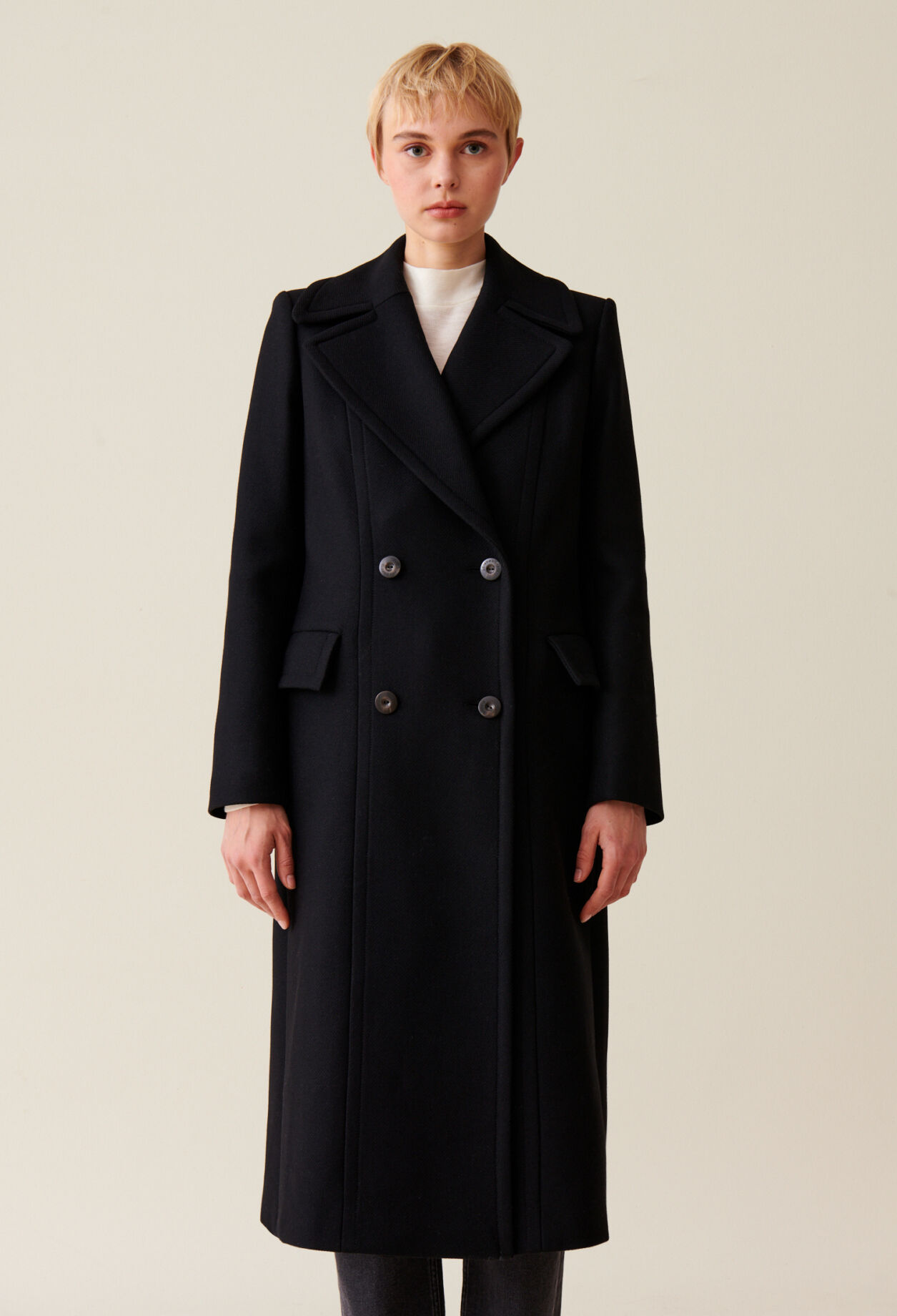 Manteau long croisé