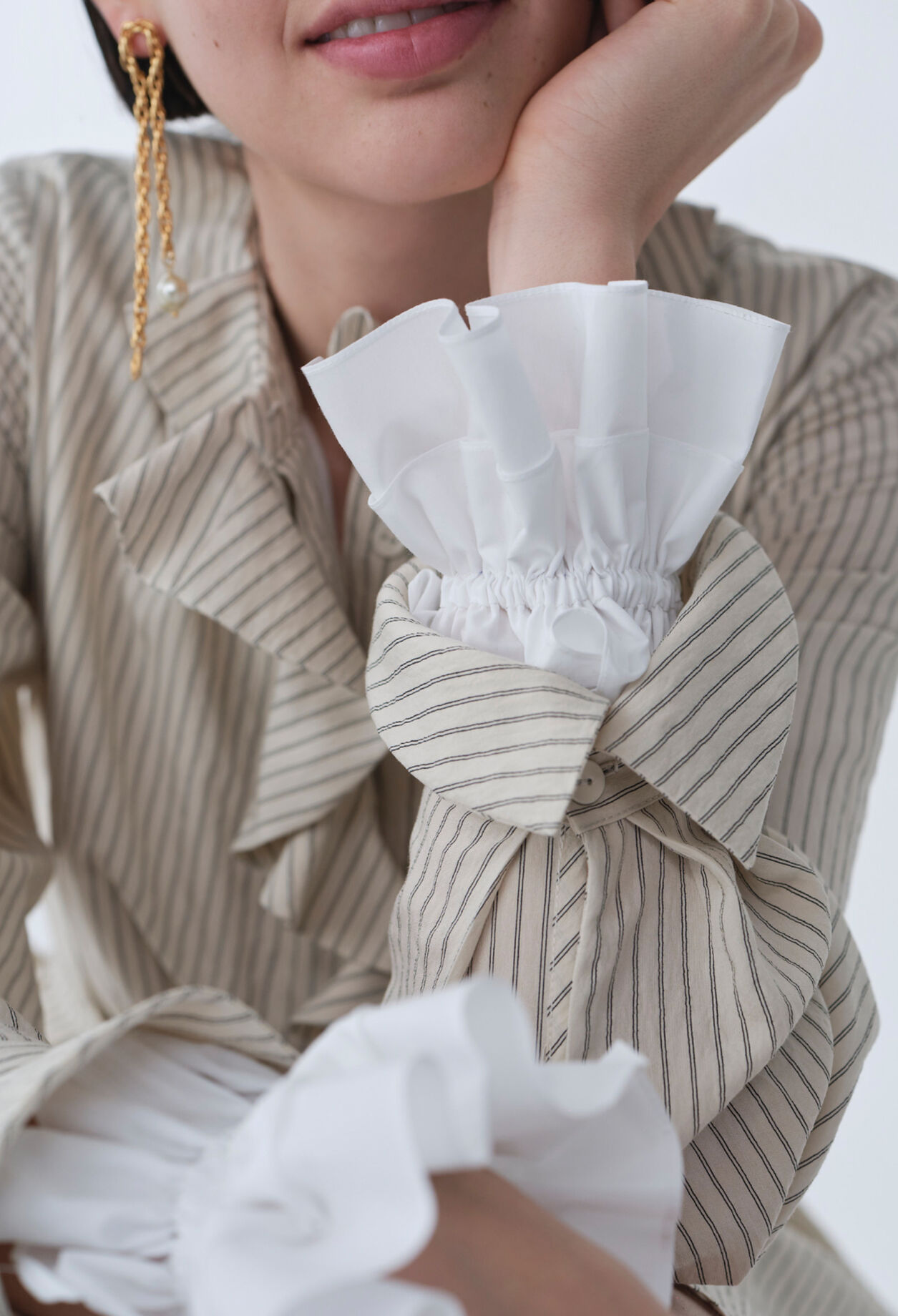 Poignets effet chemise fronces
