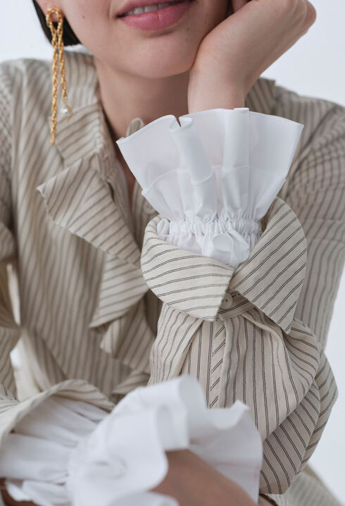 Poignets effet chemise fronces