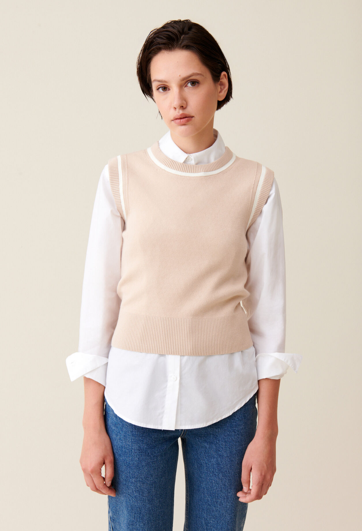 Pull maille rayures
