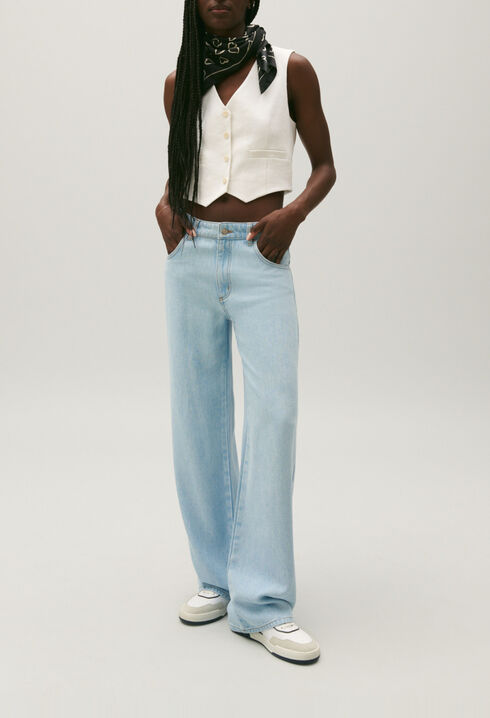 Jean Claude droit denim clair