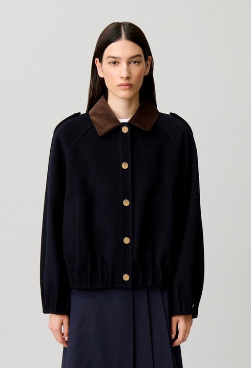 Blouson large pressions dor&eacute;es