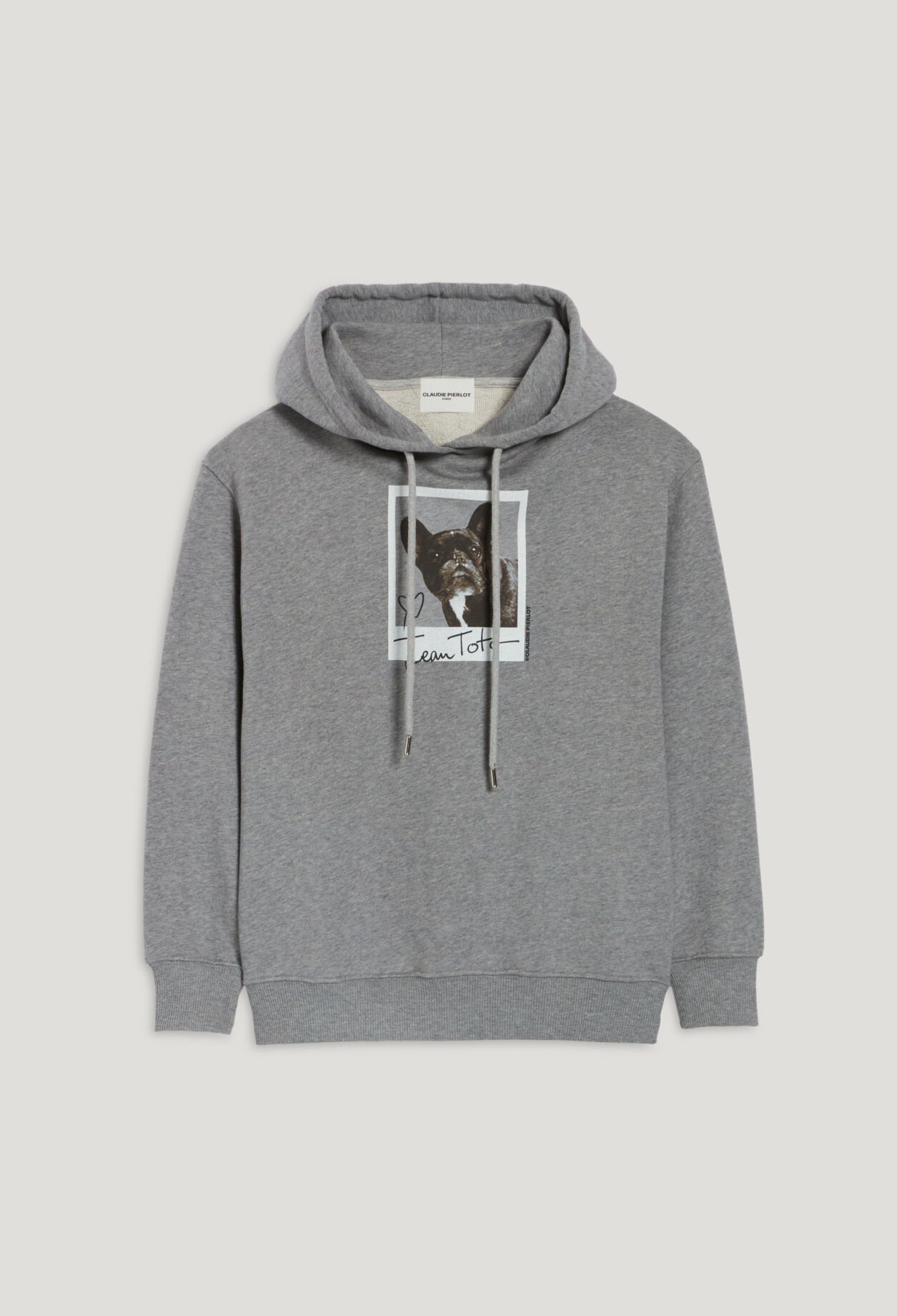 Sweatshirt capuche Jean Toto gris chiné