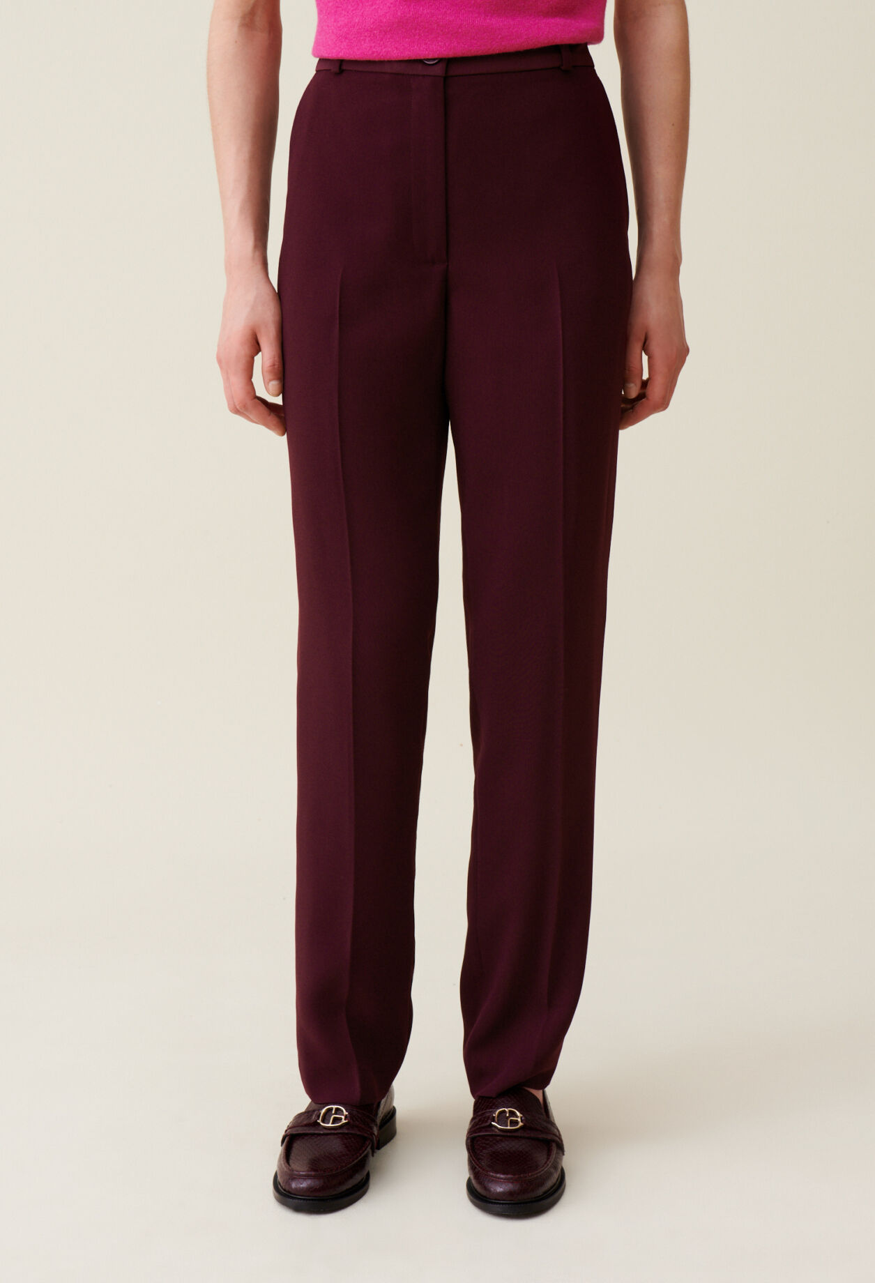 Pantalon tailleur coupe cigarette