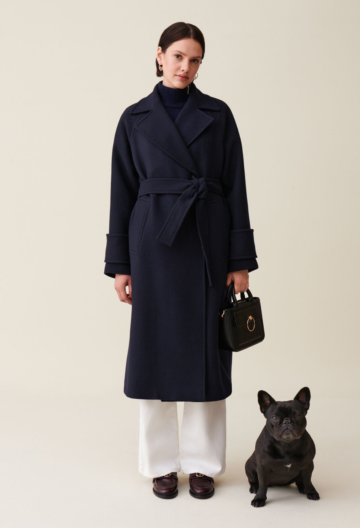 Manteau laine esprit trench coat pour femme Claudie Pierlot