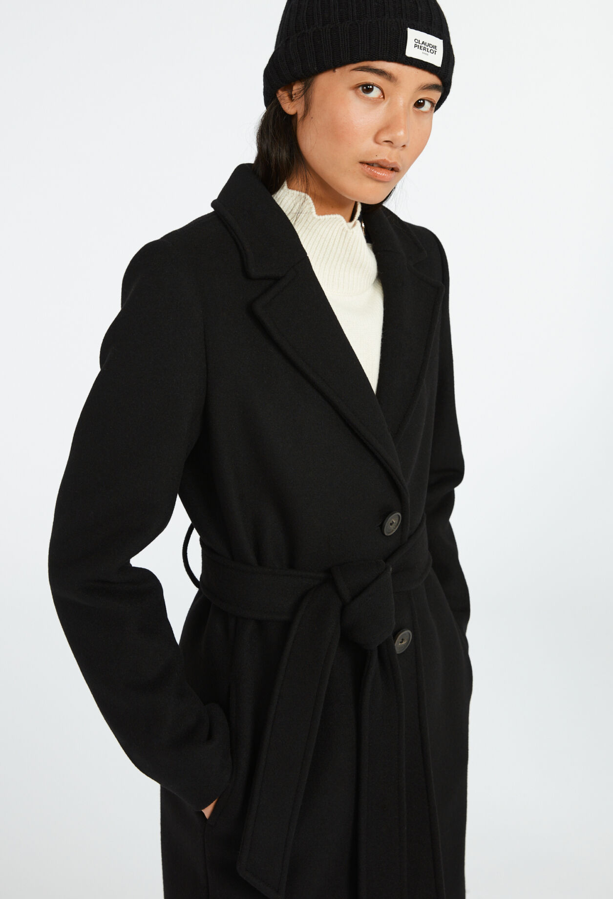 Manteau noir claudie pierlot sale