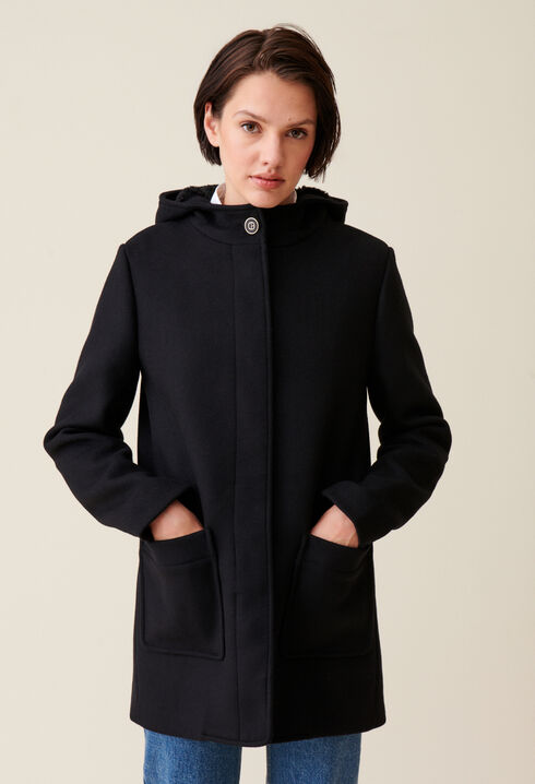 Manteau capuche noir