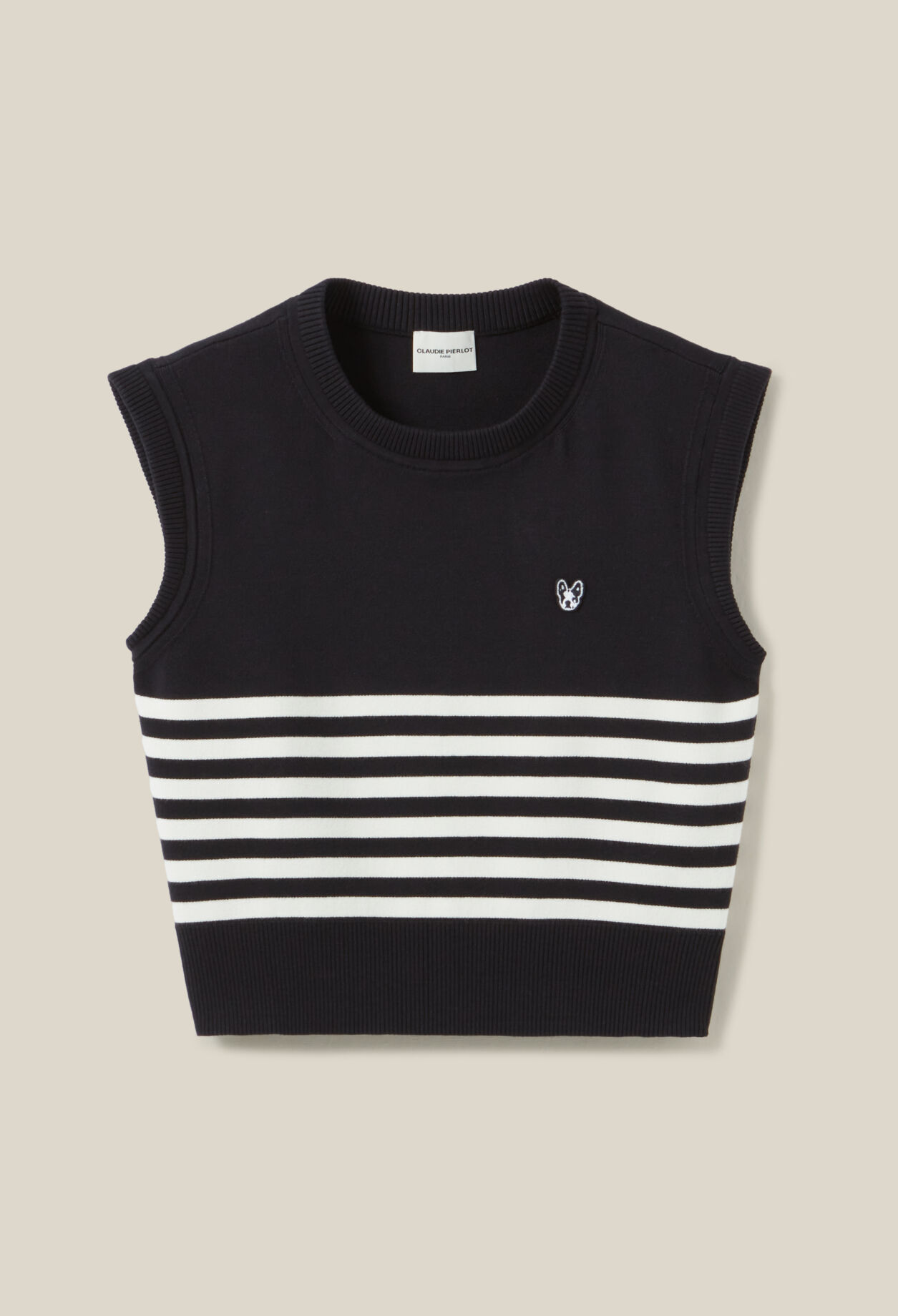 Pull Jean Toto rayé sans manches