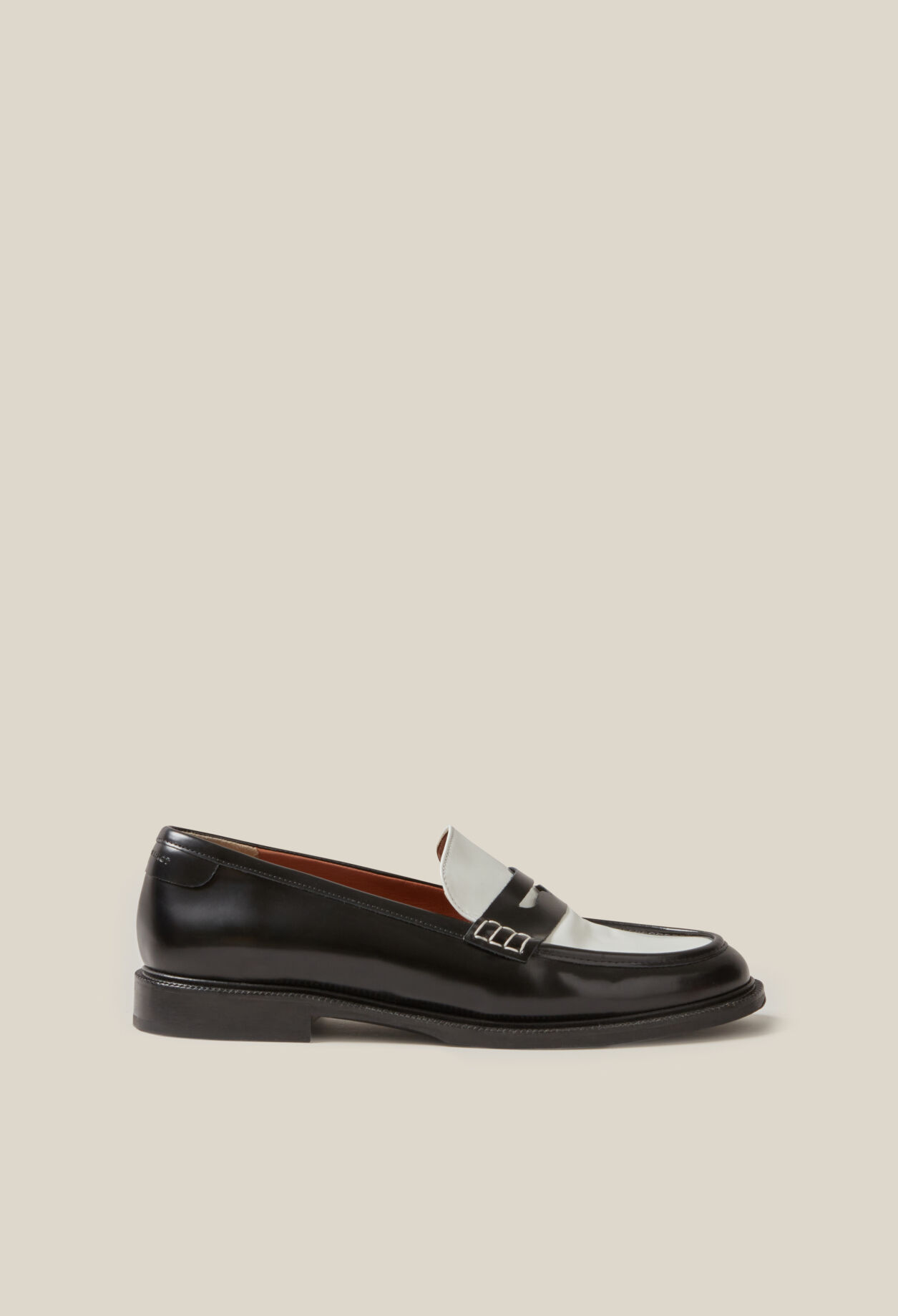 Mocassins cuir bicolore