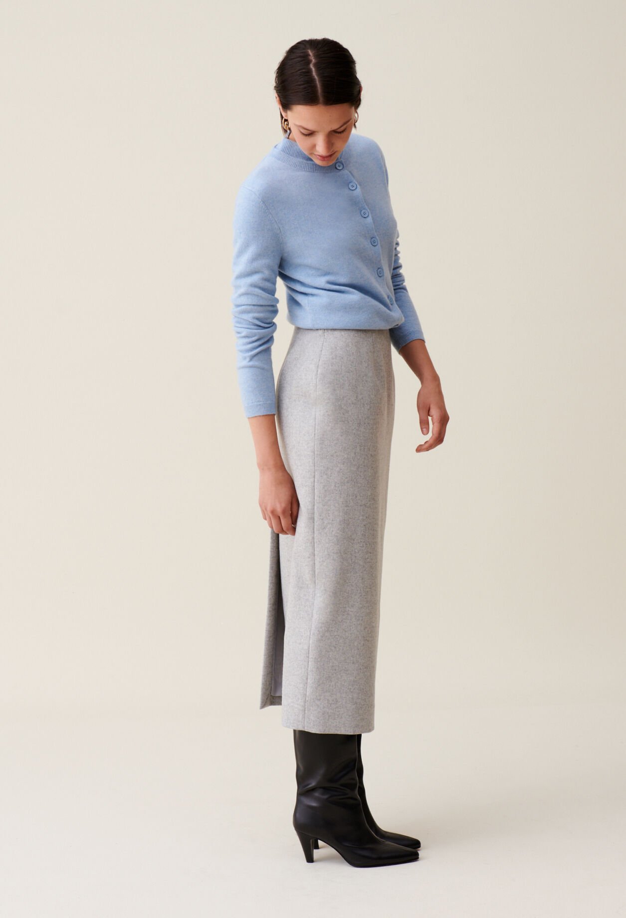 Tailleur jupe crayon taille haute cheap