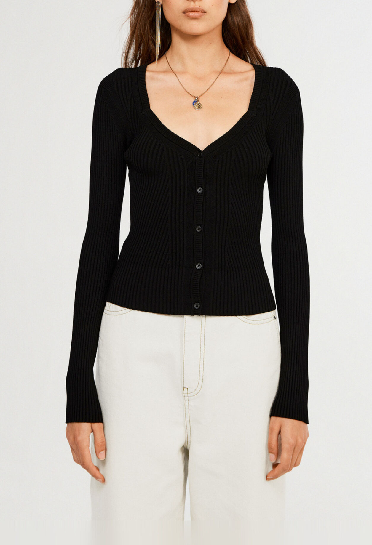 Cardigan bicolore