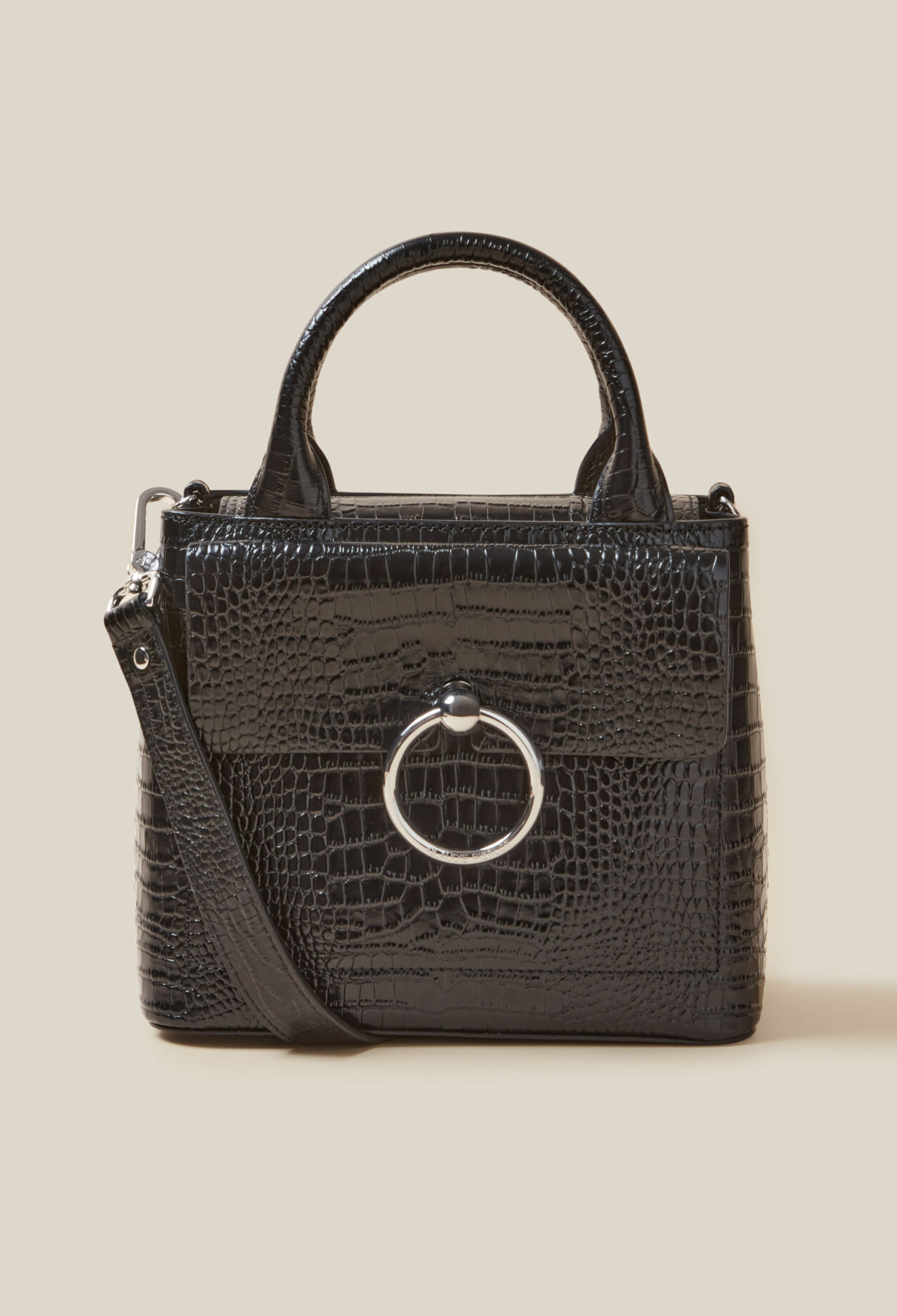 Sac Anouck cuir texture noir pour femme Claudie Pierlot