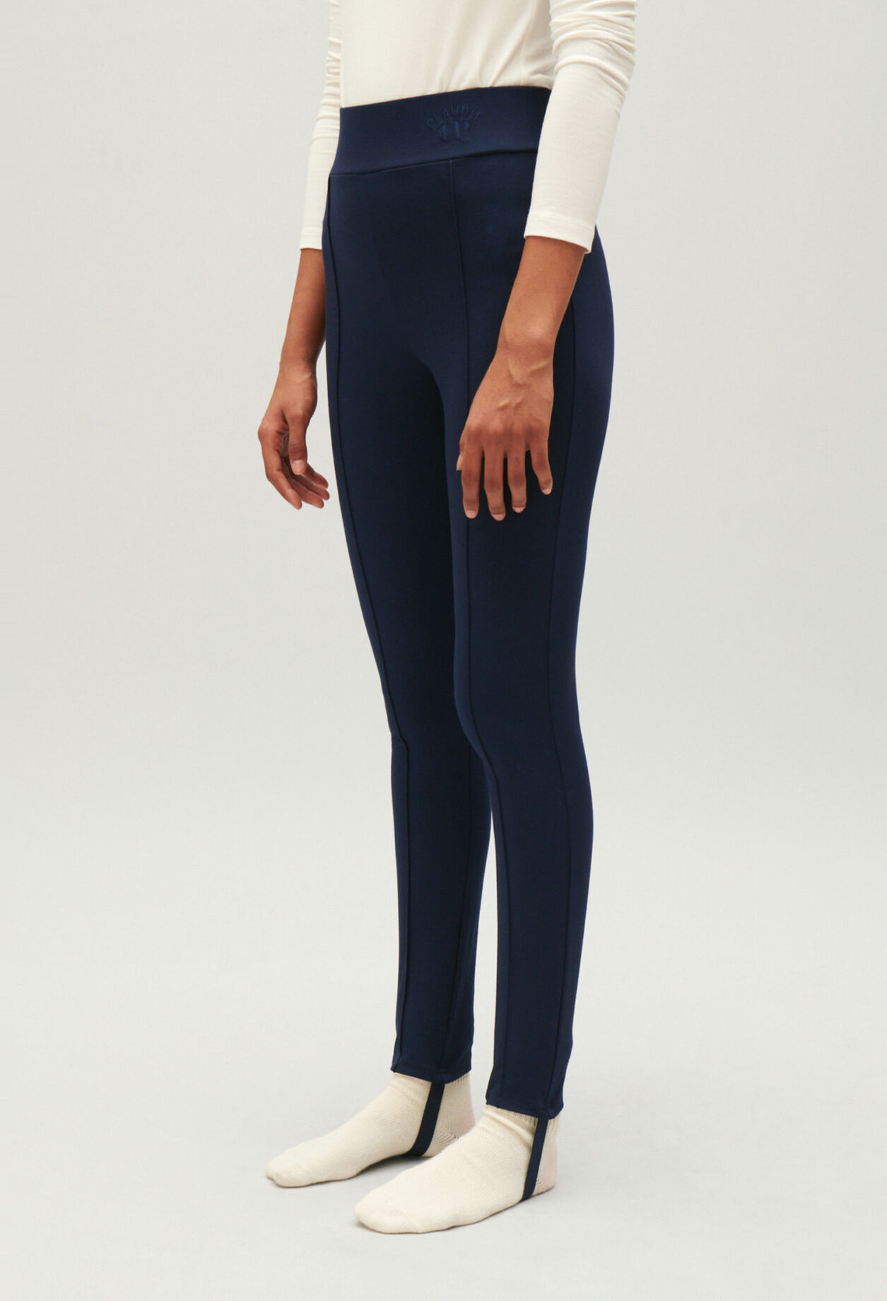 Legging fuseau maille marine