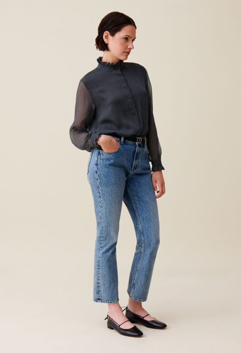 Chemise fluide petits carreaux