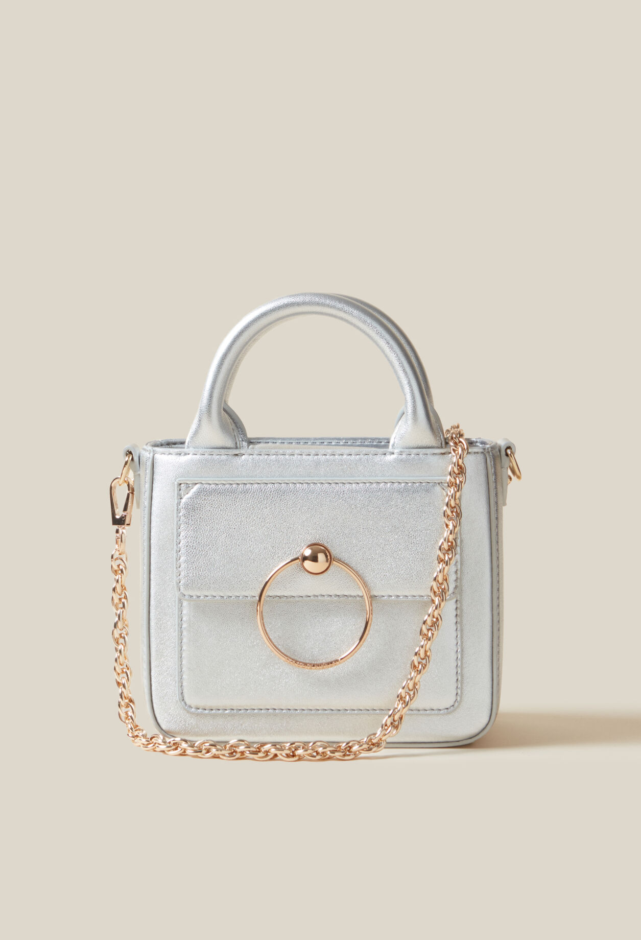 Sac claudie pierlot argenté best sale