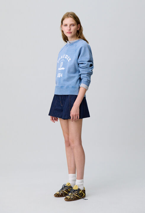 Sweatshirt coton délavé