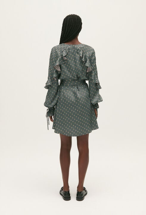 Robe fluide évasée imprimée