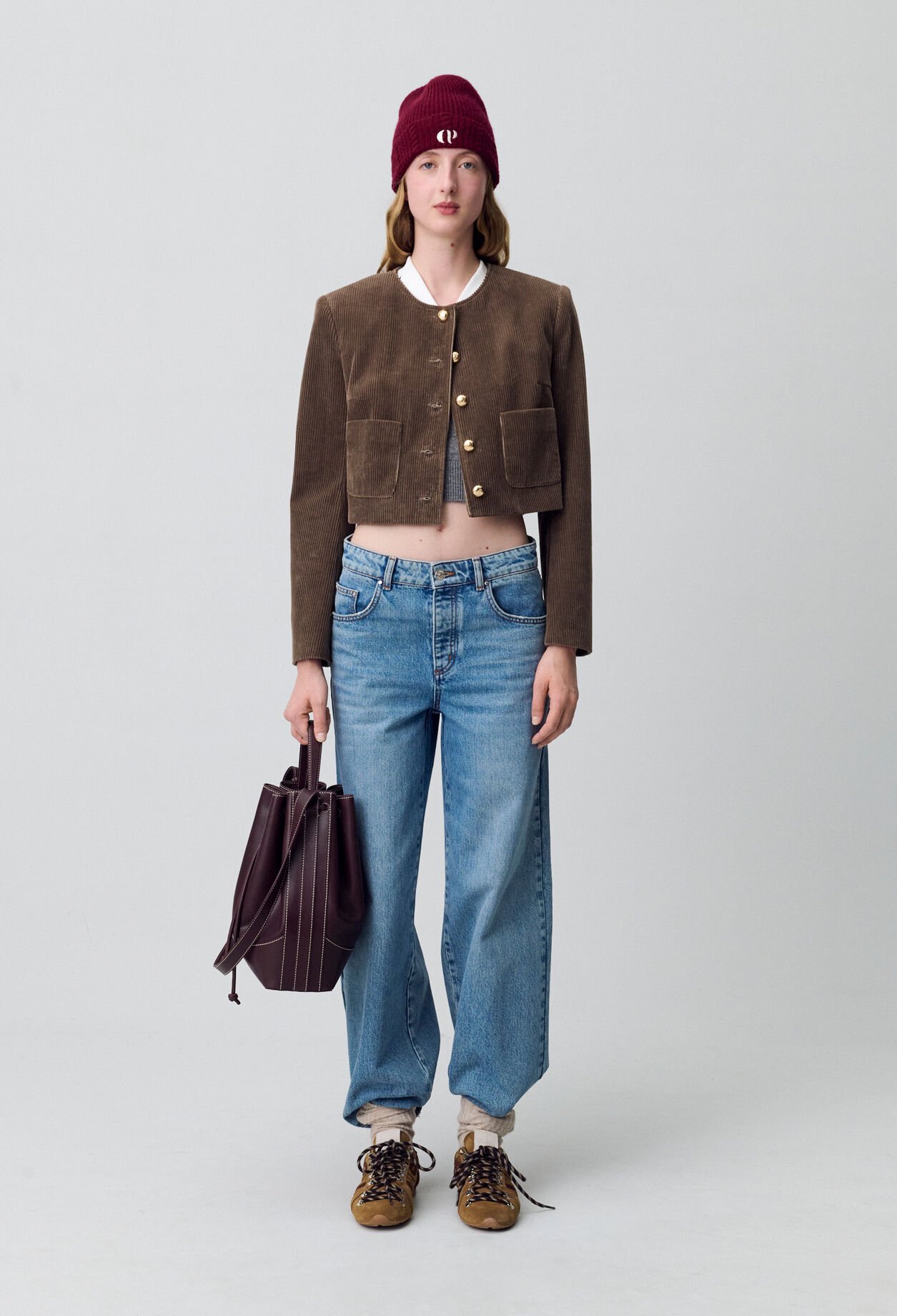 Veste boîte courte velours