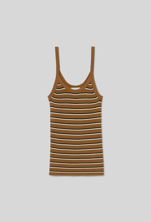 Débardeur maille fine rayé