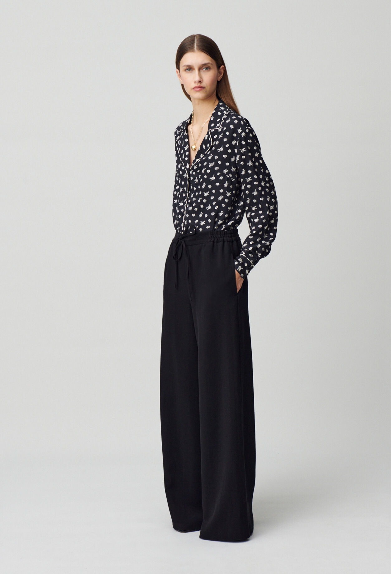 Pantalon fluide élastiqué