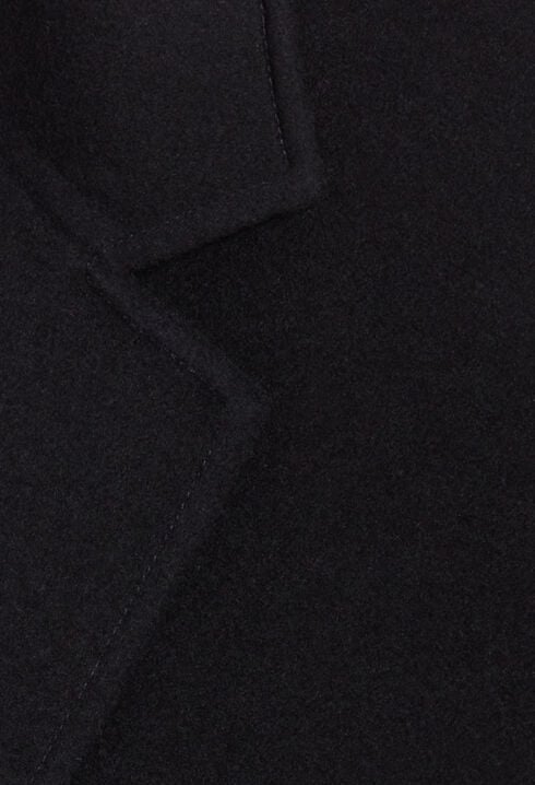 Manteau laine mi-long bleu marine