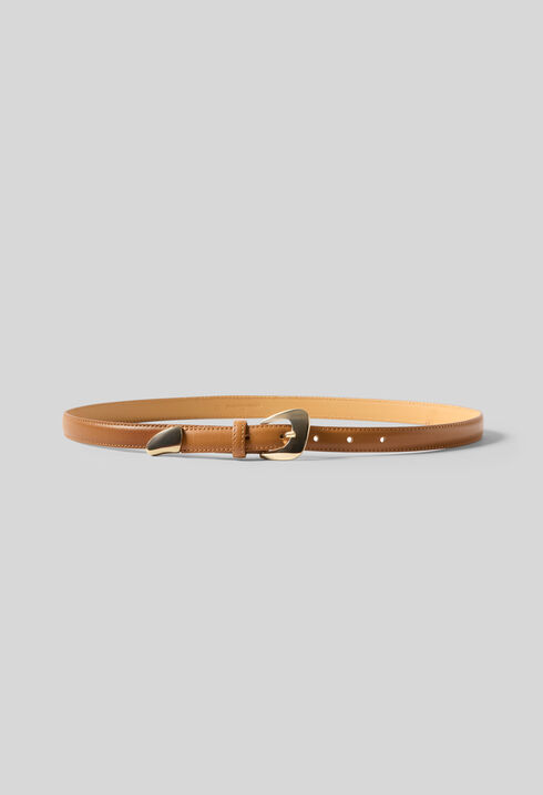 Ceinture cuir boucle organique