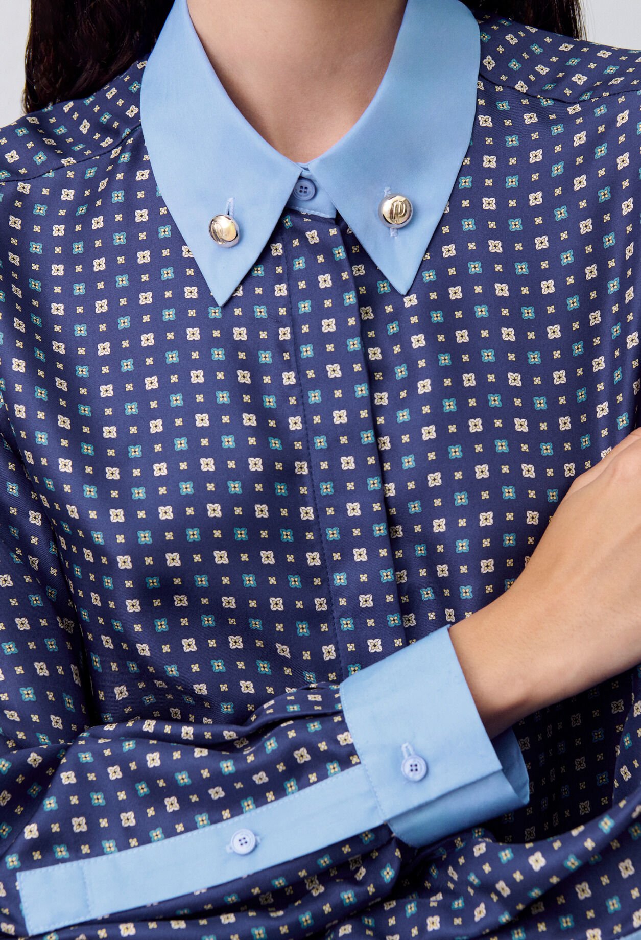 Chemise soie imprimée