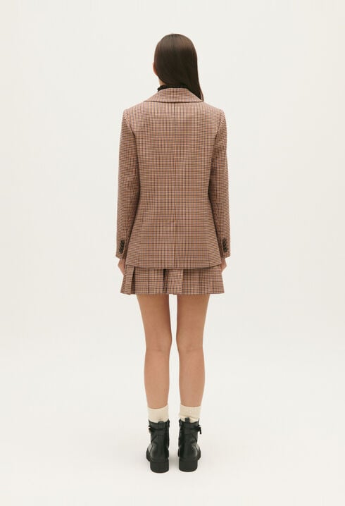 Veste tailleur imprimé carreaux