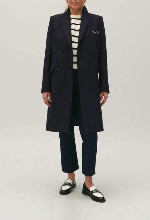 Manteau droit gris