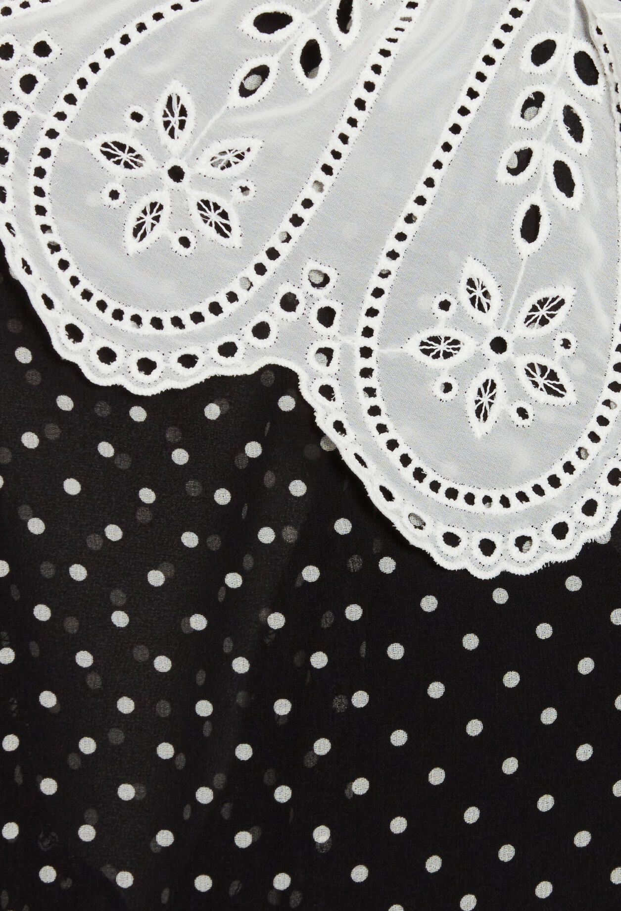 Blouse à pois col Claudine