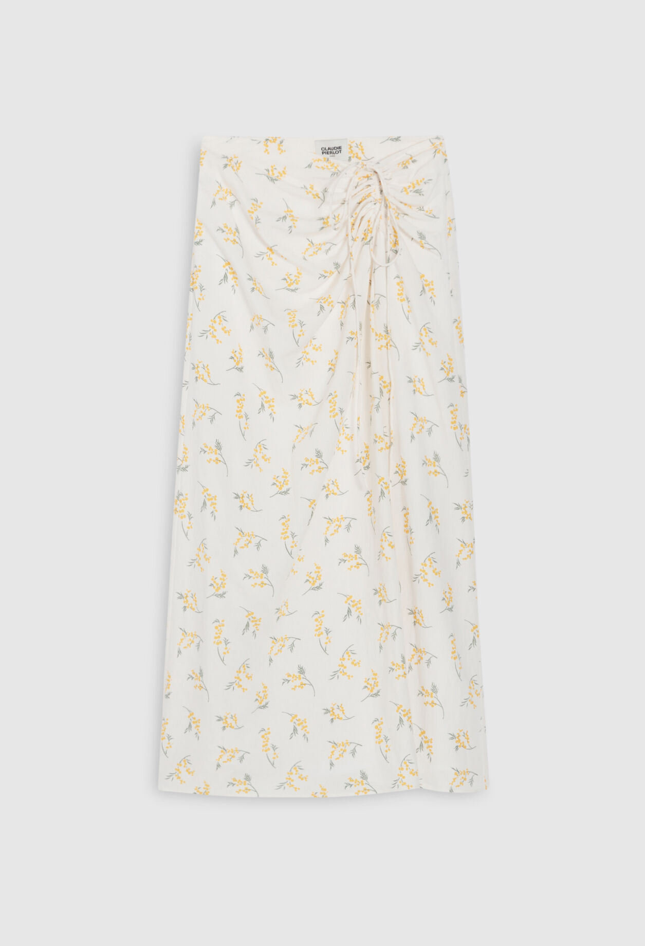 Jupe midi fendue mimosa