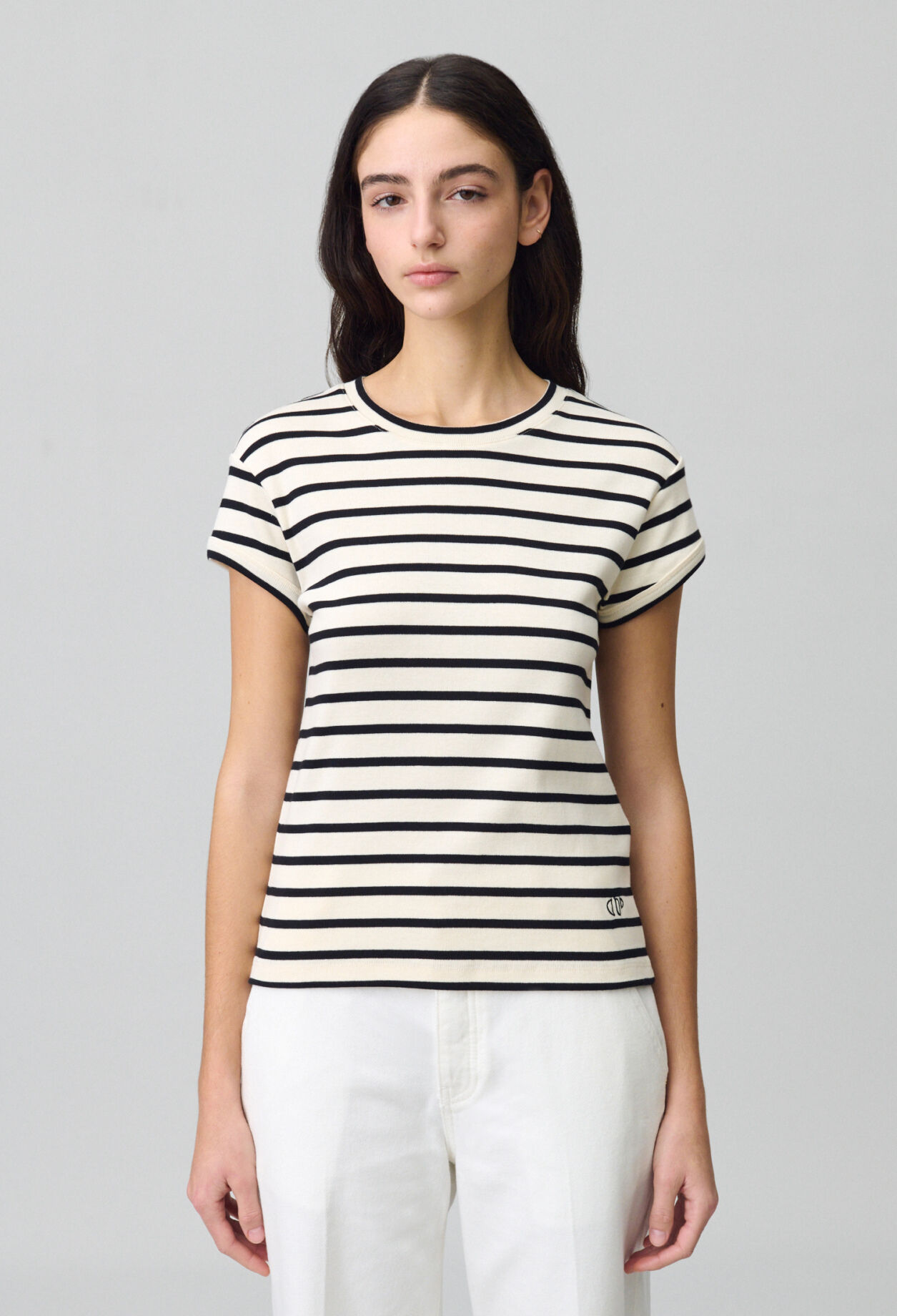 T-shirt manches courtes marinière