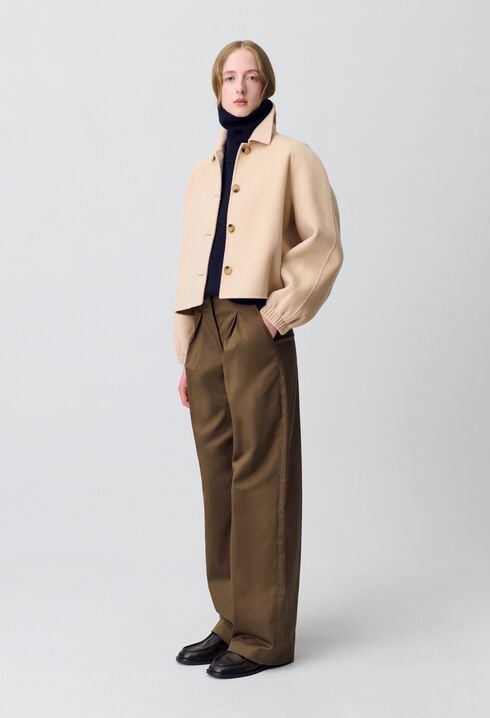 Veste courte col chemise