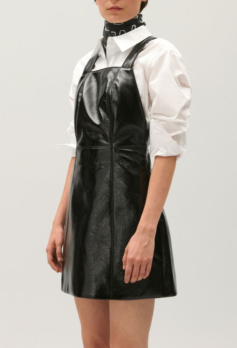Robe courte vinyle noire