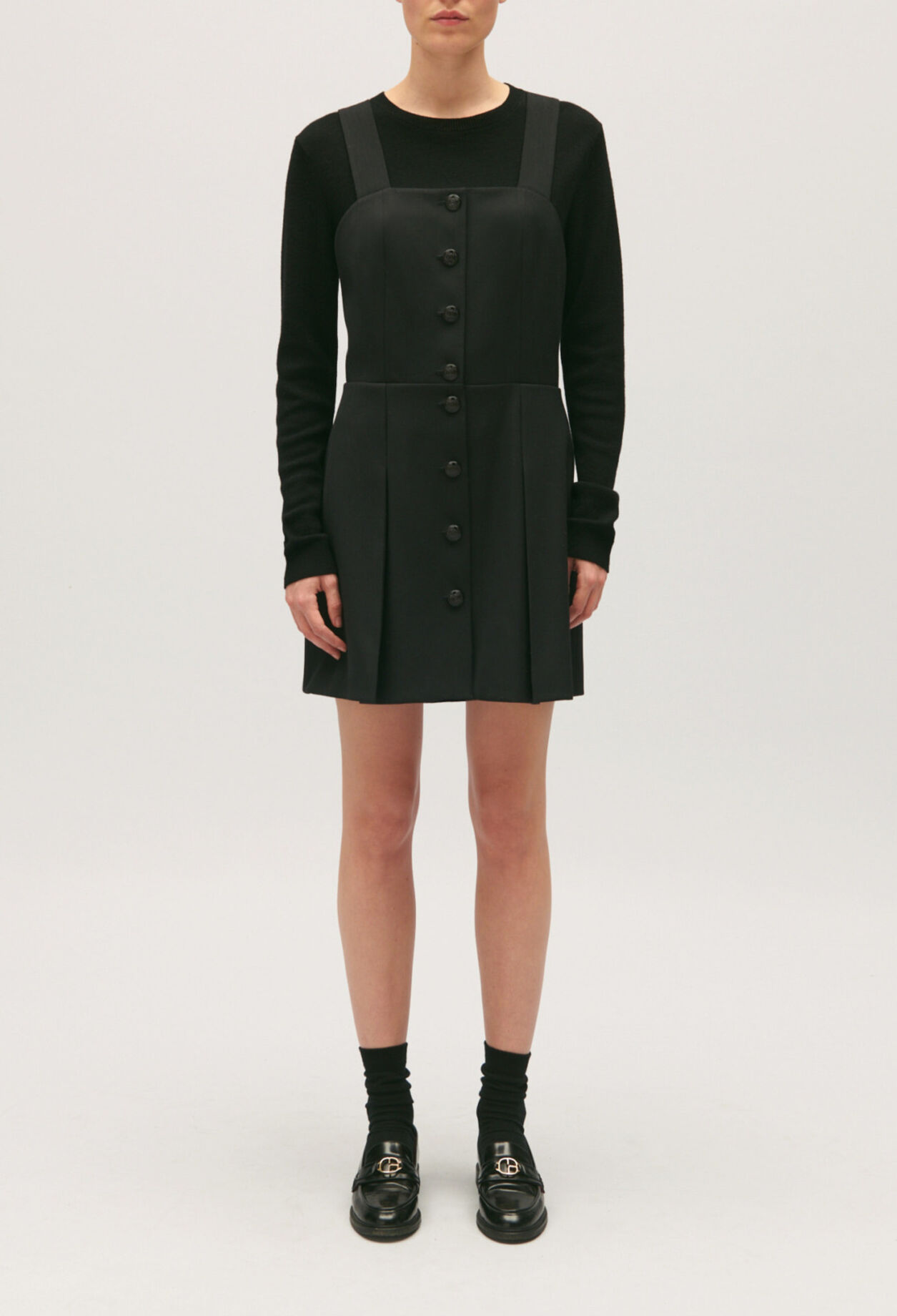 Robe courte bretelles noire