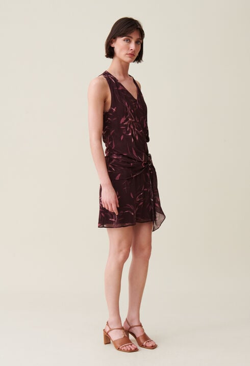 Robe courte fluide sans manches
