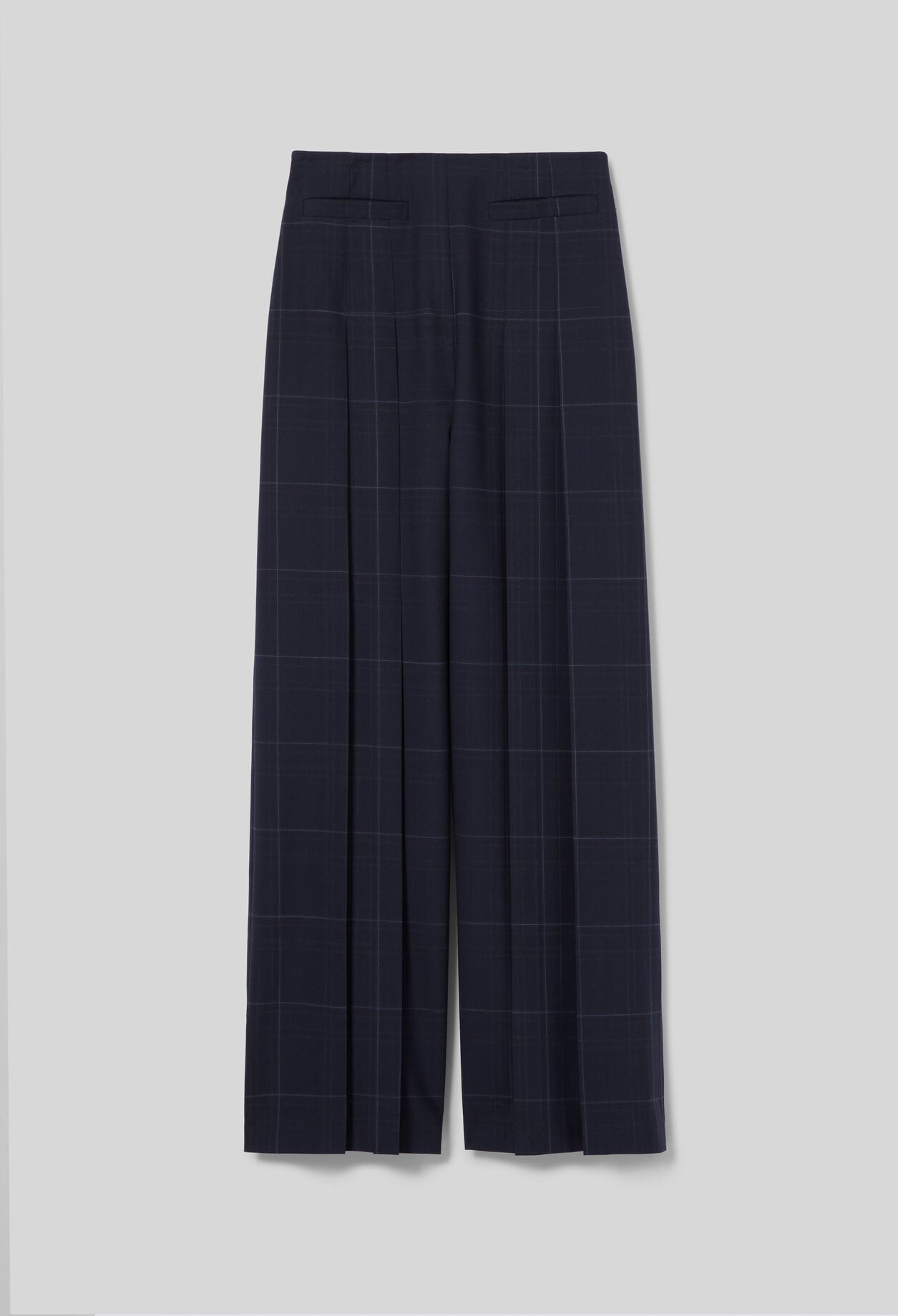 Pantalon jambes larges &agrave; carreaux