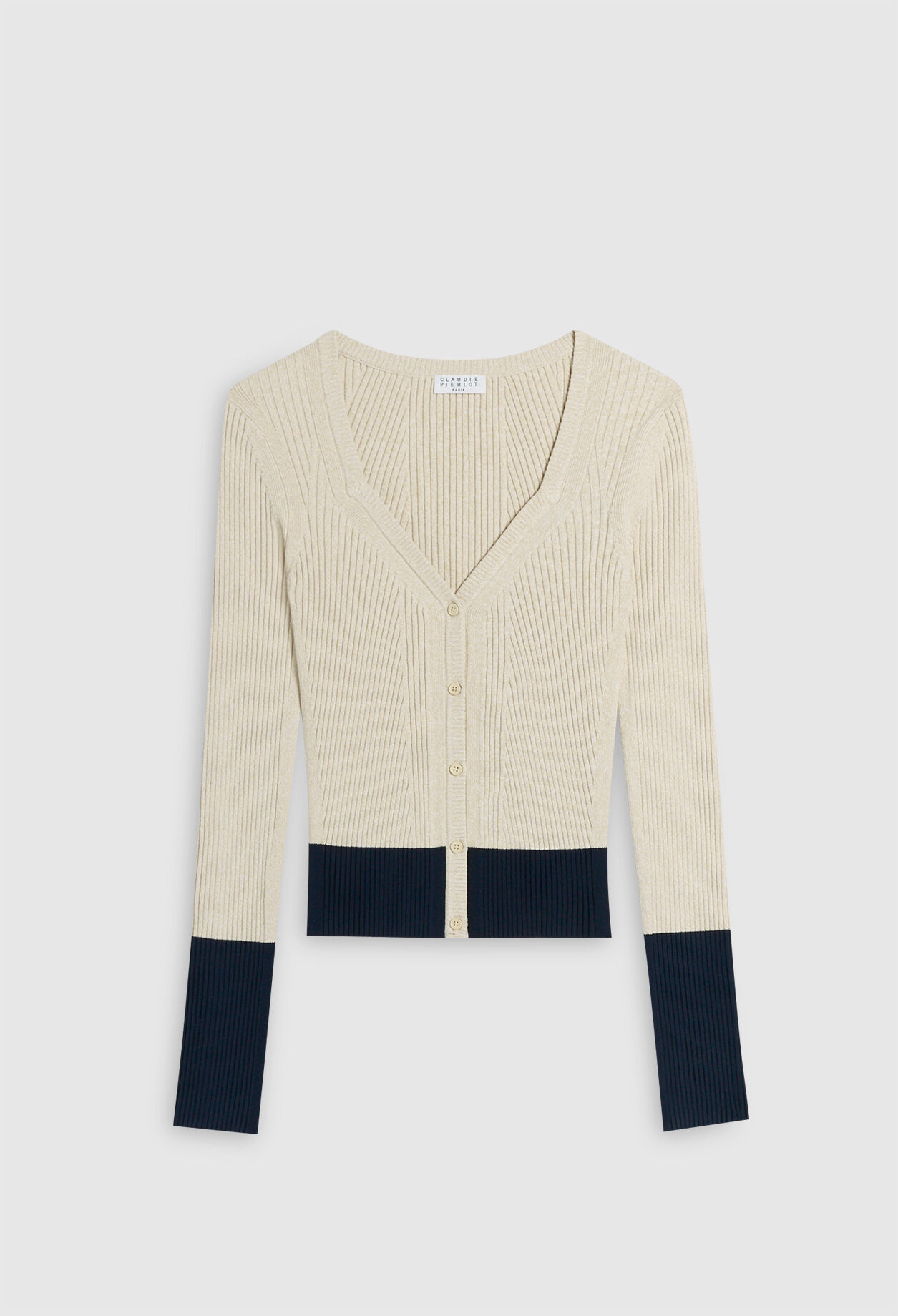 Cardigan bicolore