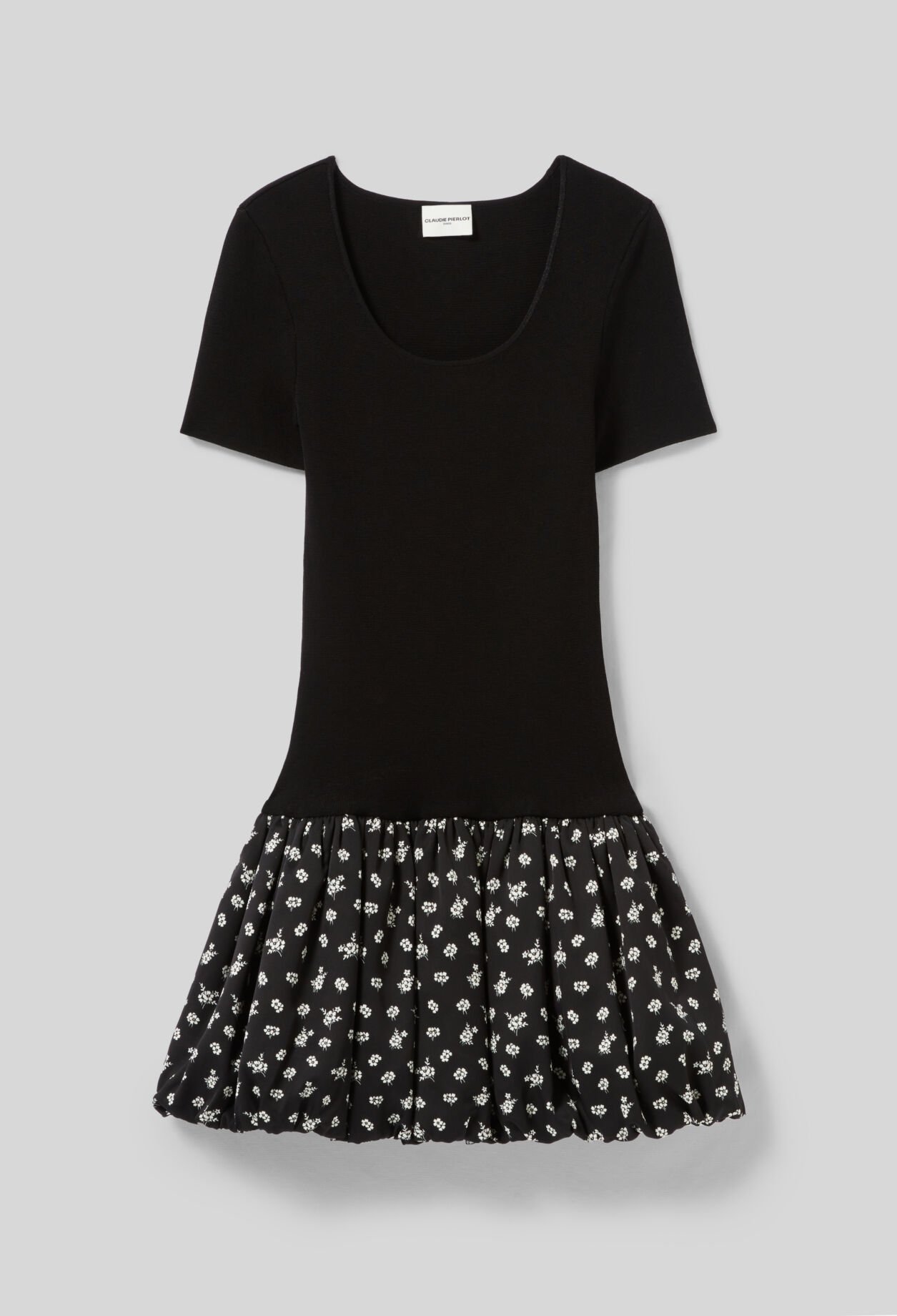 Robe courte boule à fleurs