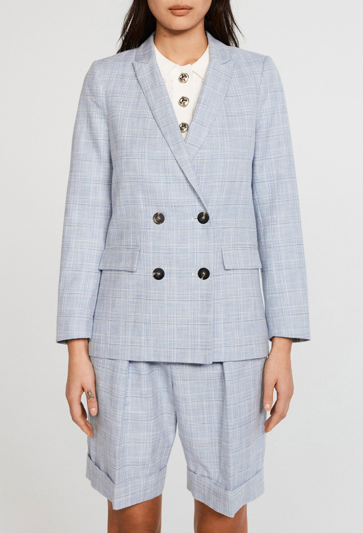 Blazer croisé en coton biologique