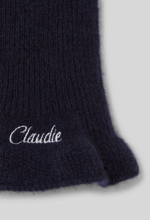 Gants en maille brodés