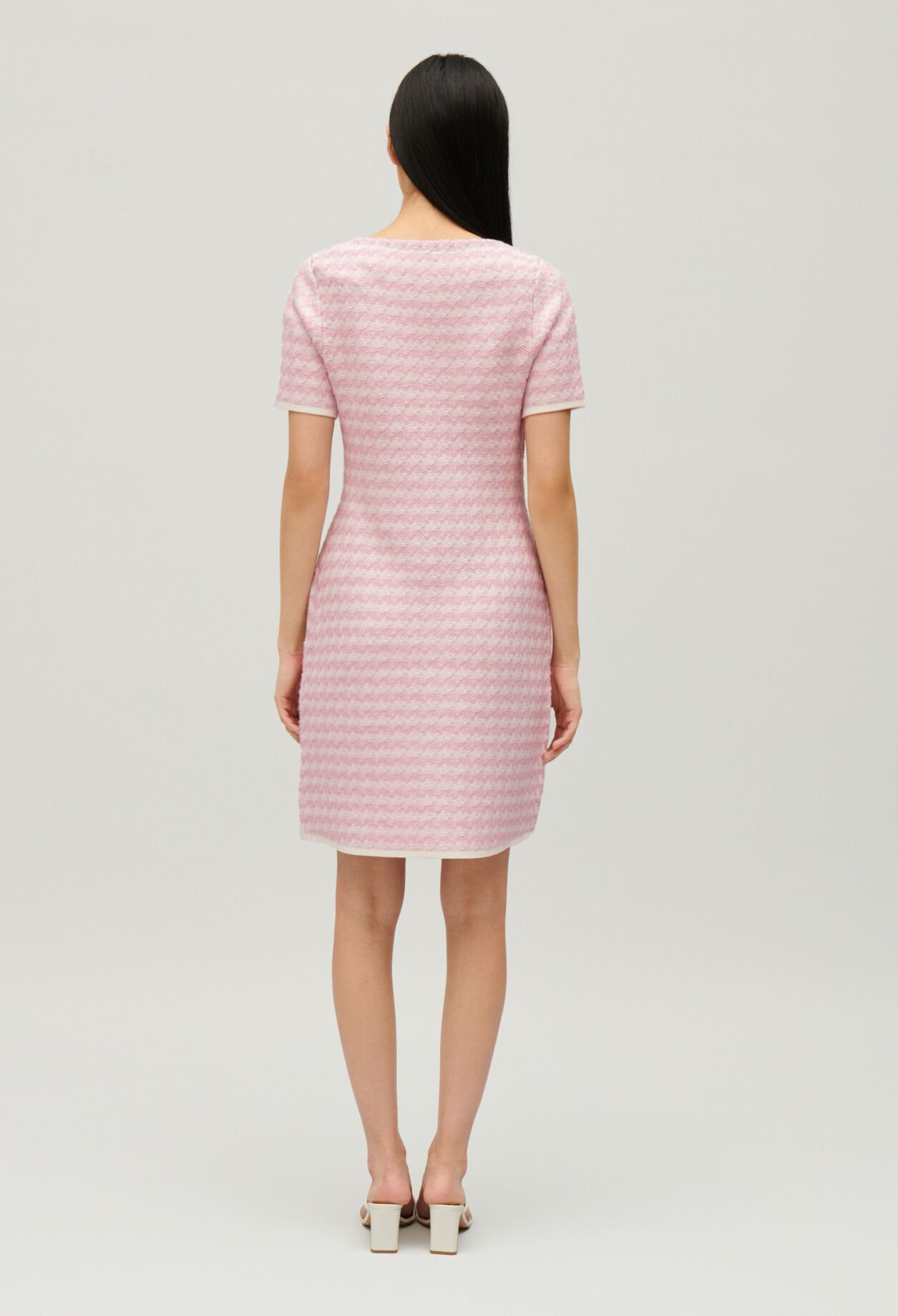 Robe en maille bicolore