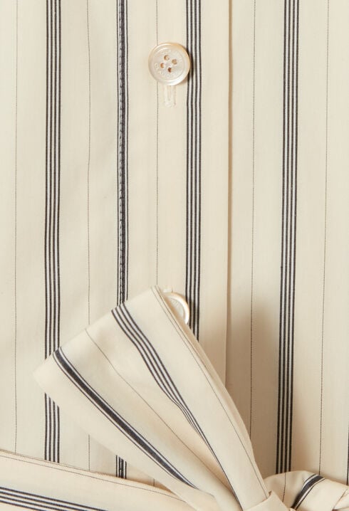 Robe chemise coton cintr&eacute;